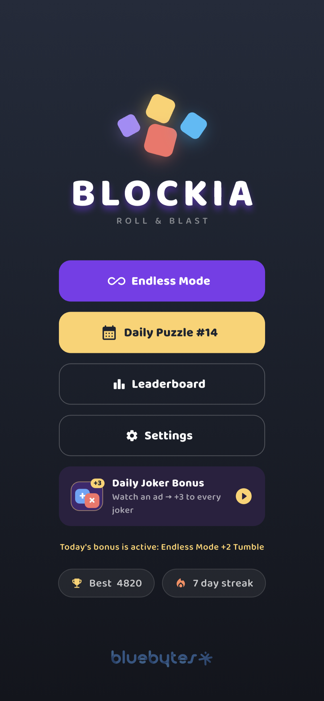 Blockia ana menü